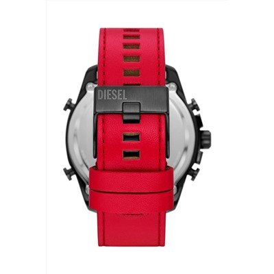 Reloj digital de piel - Cronógrafo - Rojo y negro