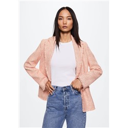 Americana tweed botones -  Mujer | MANGO OUTLET España