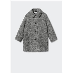 Abrigo jaspeado solapas -  Niña | MANGO OUTLET España