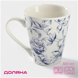 Кружка Доляна «Розалия», 300 мл, фарфор, белая