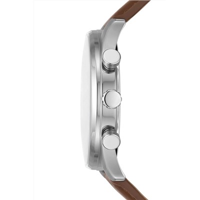 Reloj de cuarzo de piel Sullivan - Taquímetro - Camel y azul oscuro