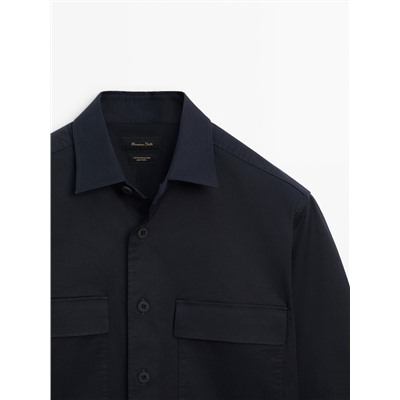 Sobrecamisa doble bolsillo mezcla algodón