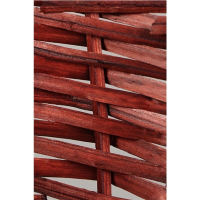 Набор корзин плетёных, 3 шт., 38×30×14 см, 33×25×12 см, 28×20×11 см, ива, коричневая