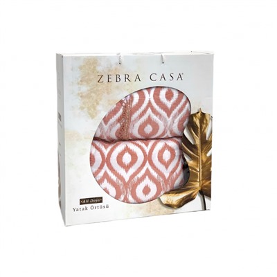 Покрывало  ZEBRA  ALL DAYS IKAT 1.5 сп (180*250)  Y870 kiremit/кирпичный (Акция)