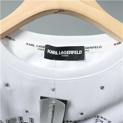 Повседневная хлопковая футболка  KARL LAGERFEL*D ОРИГИНАЛ!