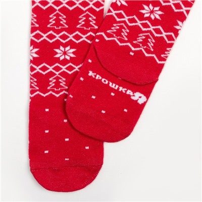 Колготки Крошка Я "Мишка", красный, рост 86-92 см