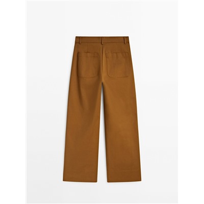 Pantalón mezcla algodón full length recto