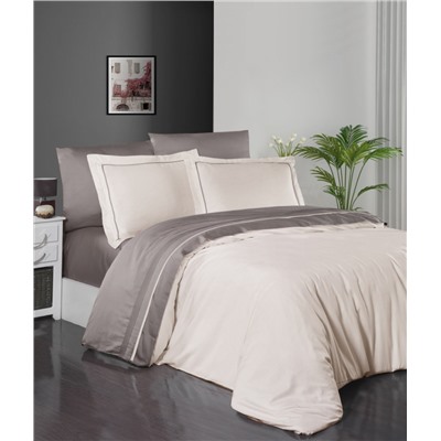 Постельное белье КАРВЕН сатин Де Люкс  N044 Serenity Ivory/mink