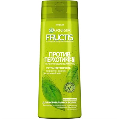 Шампунь для волос укрепляющий Garnier (Гарньер) Fructis Против перхоти 2 в 1, 250 мл