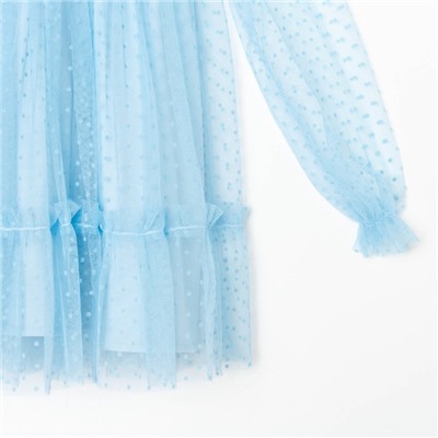 Платье для девочки сетка KAFTAN, размер 30 (98-104 см), голубой