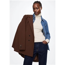 Jersey canalé cuello vuelto -  Mujer | MANGO OUTLET España