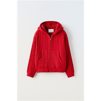 CHAQUETA PUNTO OCHOS CREMALLERA