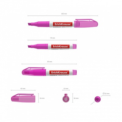 Текстовыделитель EK Visioline Mini  V-11  0,6 - 4,0мм, розовый