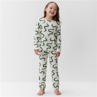 Пижама детская (лонгслив и брюки) KAFTAN "Змеи" размер 32 (110-116 см)