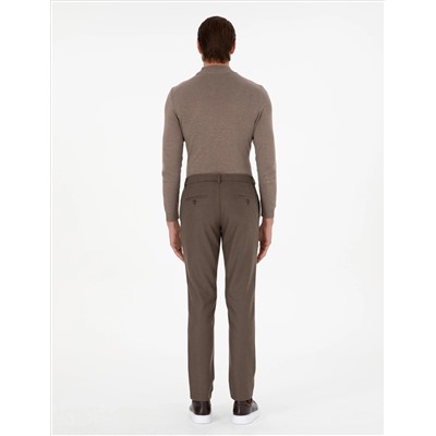 Браун Ex. Тканевые штаны Slim Fit