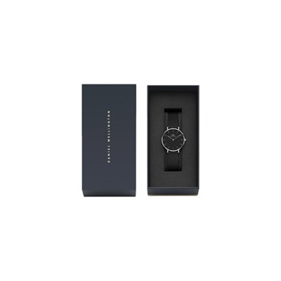 Reloj de cuarzo de acero Ashfield - Negro y plateado