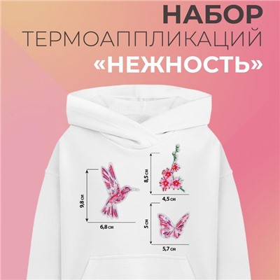 Набор термоаппликаций «Нежность», 3 шт.