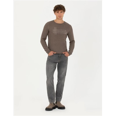 Vizon Melanj Slim Fit Bicycle Yaka Knitwear Свитер