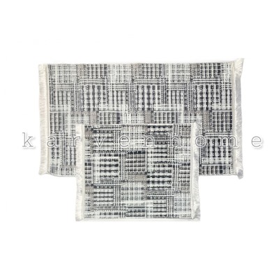 Набор ковриков для ванной Карвен SATEN 60*100/60*50 вискоза/полиэстер KV 430 v-8.