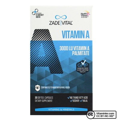 Zade Vital Витамин А 3000 МЕ 30 капсул