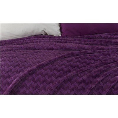 Плед KARVEN Super Soft BENZIA 160*220 п/э 1.5 спальный Р 943 фиолетовый (Акция)