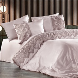 Постельное белье Zebra casa сатин с кружевом  евро N169 CAMELIA lila