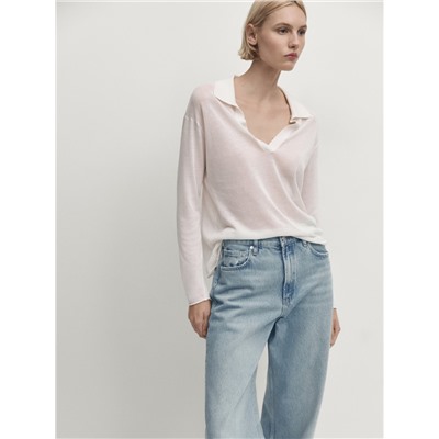 Jeans tiro alto wide leg