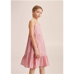 Vestido mil rayas 100% algodón -  Niña | MANGO OUTLET España