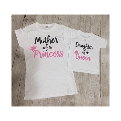 Футболки пара "Mother of a Princess, Daughter a Queen"