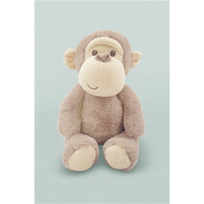 Babyblooms Monkey Soft Toy with Personalised Pink Stripe Pyjamas