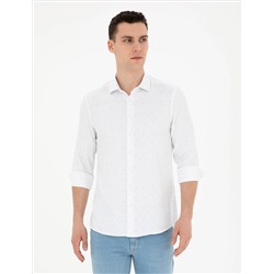 Рубашка с длинным рукавом с лимоном Slim Fit