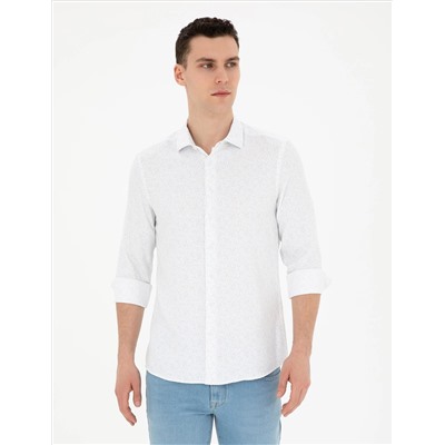 Рубашка с длинным рукавом с лимоном Slim Fit