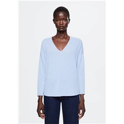 Camiseta escote pico -  Mujer | MANGO OUTLET España