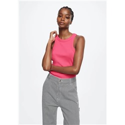 Top canalé algodón -  Mujer | MANGO OUTLET España