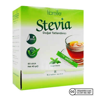 Fibrelle Ultra Sweetener со стевией 80 пакетиков x 0,5 гр
