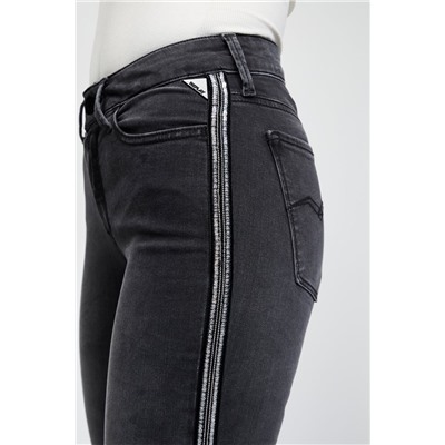 Vaquero skinny fit de tiro alto Luzien - Gris oscuro