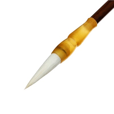 Кисть круглая для каллиграфии, коза, №2, ручка из дерева, в блистере
