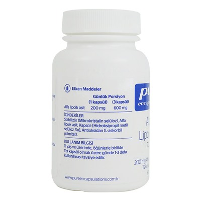Pure Encapsulations Альфа-липоевая кислота 200 мг 60 капсул