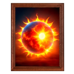 POSV-0447 Постер в рамке 17x23см Пламенное небесное тело