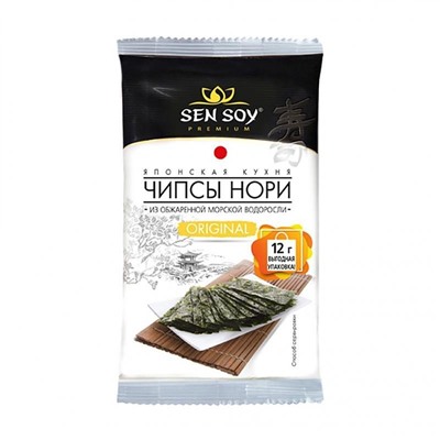 Нарушена упаковка!   Чипсы Нори SEN SOY Original пак 4,5г х 18 Россия 4607041133795