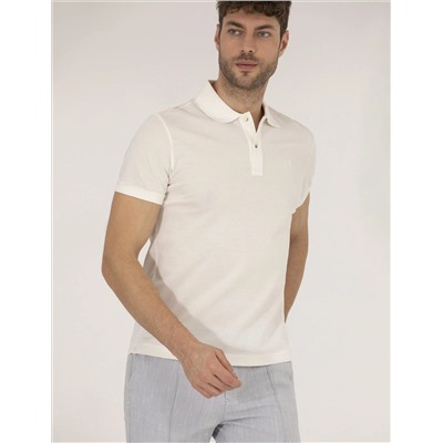 Белая стройная посадка Polo Yaka Mercerized T -For