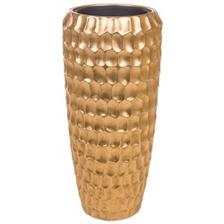 Кашпо Nobilis Marco "Pa-gold Cells Vase" (полистоун), D34хH75 см, с тех.горшком