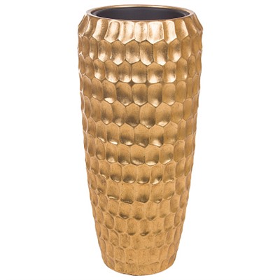 Кашпо Nobilis Marco "Pa-gold Cells Vase" (полистоун), D34хH75 см, с тех.горшком