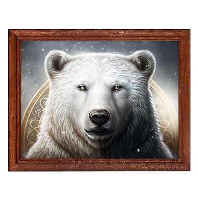 POSG-0288 Постер в рамке 23x17см Белый медведь