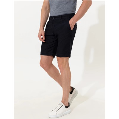 Бермудские шорты с темно -синим Slim Fit Bermud