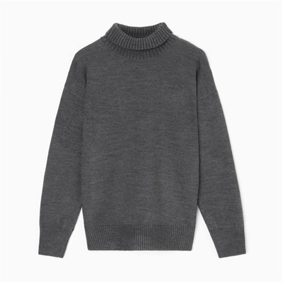 Джемпер вязаный женский MINAKU: Knitwear collection цвет антрацит, р-р 46-48