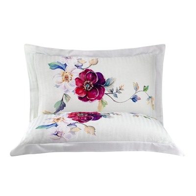 Постельное белье Карвен Stripe Satin с цветным принтом евро N250 -SB020 (6пр.) (Акция)