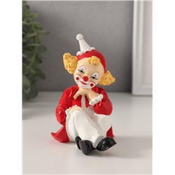 Фигурка «Клоун застенчивый», полистоун, бело-красный, 9.5×7×11 см