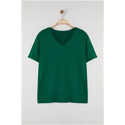 Emerald Green Fort Fit v Yaka Большой футболка TBBSS25BF00062