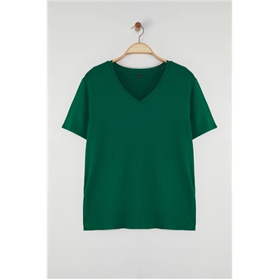 Emerald Green Fort Fit v Yaka Большой футболка TBBSS25BF00062